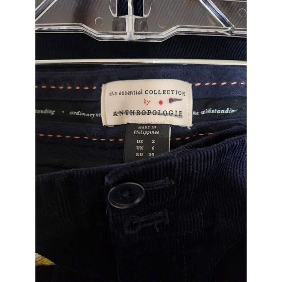 NWT Anthropologie The Essential Corduroy Cropped Flare Trousers Size 2. A42 - Picture 11 of 11